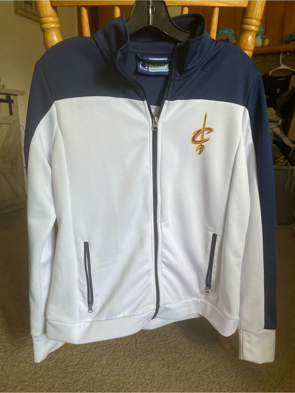 G-III 4Her Cleveland Cavaliers Women Full Zip Track Jacket Rhinestone Bling